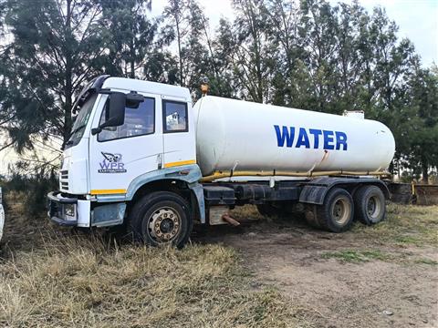 White WPR Earthmoving water truck with a large tank